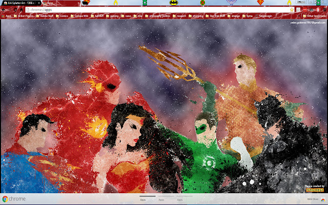 JLA Splatter Art 1366 x 768  from Chrome web store to be run with OffiDocs Chromium online