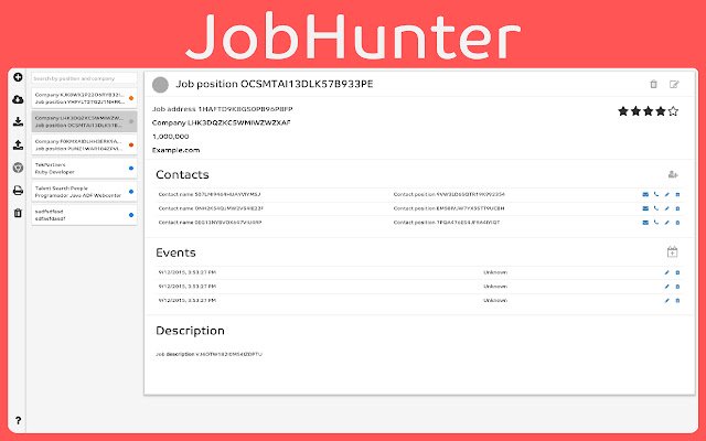 JobHunter  from Chrome web store to be run with OffiDocs Chromium online