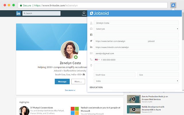 Jobsoid  from Chrome web store to be run with OffiDocs Chromium online