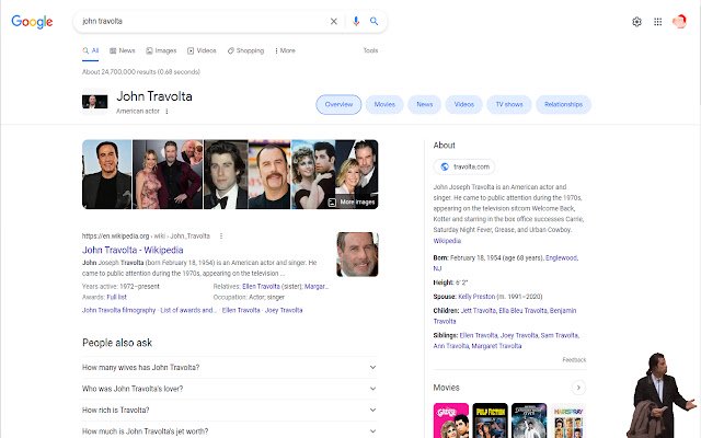 John Travolta Pulp Fiction Gif  from Chrome web store to be run with OffiDocs Chromium online