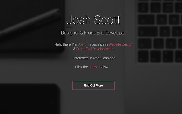 Josh Scott Portfolio da Chrome Web Store será executado com o OffiDocs Chromium online