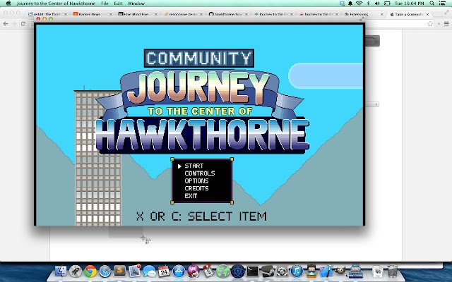 Journey to the Center of Hawkthorne  from Chrome web store to be run with OffiDocs Chromium online