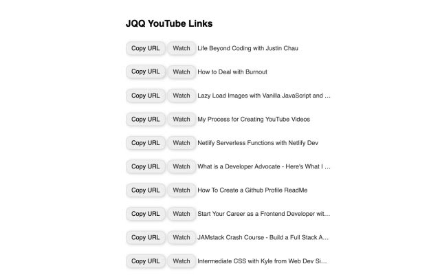 JQQ YouTube-links uit de Chrome-webwinkel die met OffiDocs Chromium online kunnen worden uitgevoerd