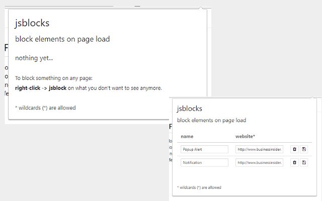 jsblocks  from Chrome web store to be run with OffiDocs Chromium online