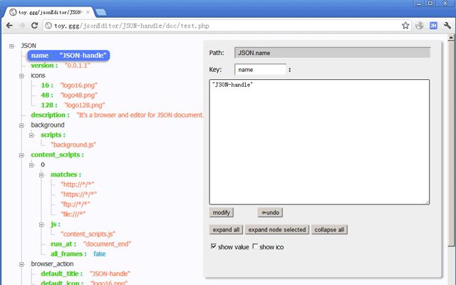 ക്രോം വെബ് സ്റ്റോറിൽ നിന്നുള്ള JSON ഹാൻഡിൽ OffiDocs Chromium ഓൺലൈനിൽ പ്രവർത്തിക്കും