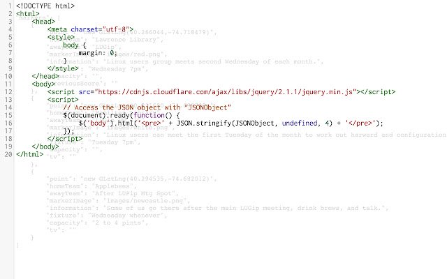 JSON live editor  from Chrome web store to be run with OffiDocs Chromium online