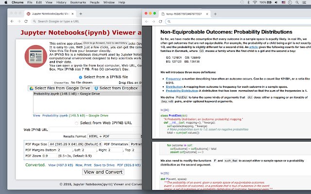 Jupyter Notebooks IPYNB Viewer dal negozio web di Chrome da eseguire con OffiDocs Chromium online