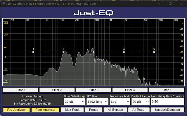 Just EQ  from Chrome web store to be run with OffiDocs Chromium online