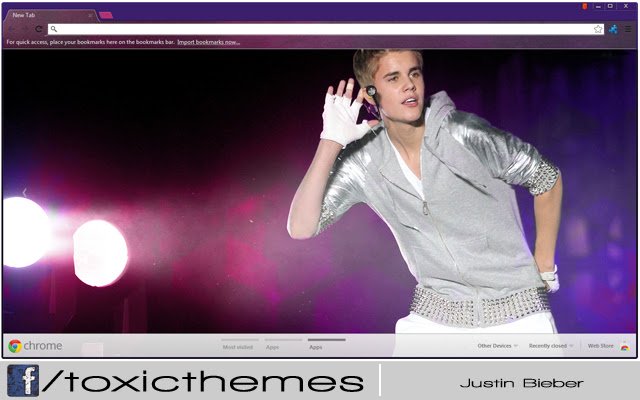 Justin Bieber przez toksyczny ze sklepu internetowego Chrome do uruchomienia z OffiDocs Chromium online