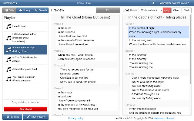 JustWords for Chrome  from Chrome web store to be run with OffiDocs Chromium online