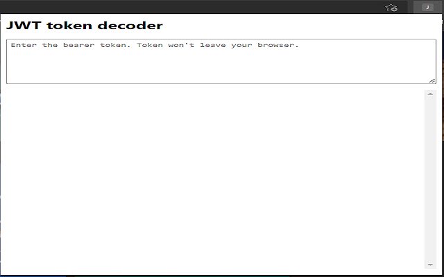 JWT token decoder mula sa Chrome web store na tatakbo sa OffiDocs Chromium online