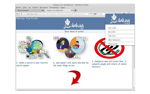 Kakuy Live dal negozio web di Chrome può essere eseguito con OffiDocs Chromium online