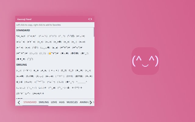 Kaomoji Picker  from Chrome web store to be run with OffiDocs Chromium online