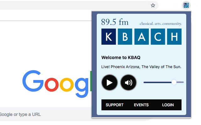 KBAQ Classical Music Player  from Chrome web store to be run with OffiDocs Chromium online