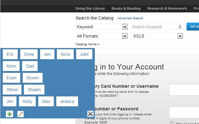 KCLS Library Helper จาก Chrome เว็บสโตร์จะทำงานร่วมกับ OffiDocs Chromium ออนไลน์