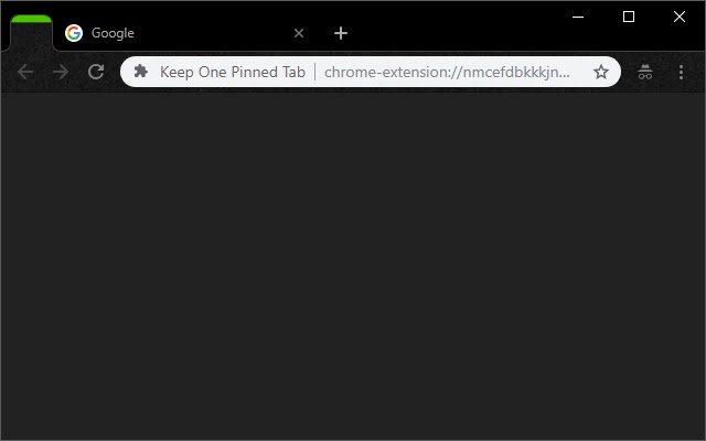 Keep One Pinned Tab  from Chrome web store to be run with OffiDocs Chromium online