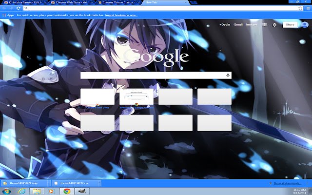 Kirito blue flames  from Chrome web store to be run with OffiDocs Chromium online