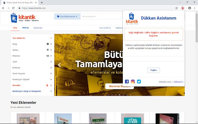 kitantik.com Dükkan Asistanım mula sa Chrome web store na tatakbo sa OffiDocs Chromium online