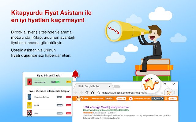 Kitapyurdu Fiyat Asistanı de la boutique en ligne Chrome sera exécuté avec OffiDocs Chromium en ligne