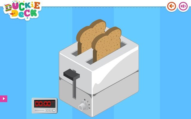 Kitchen Games Toaster Duckie Deck de Chrome web store se ejecutará con OffiDocs Chromium en línea