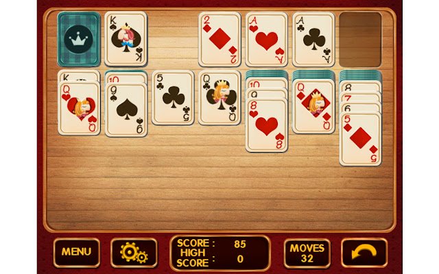 Klondike Solitaire  from Chrome web store to be run with OffiDocs Chromium online