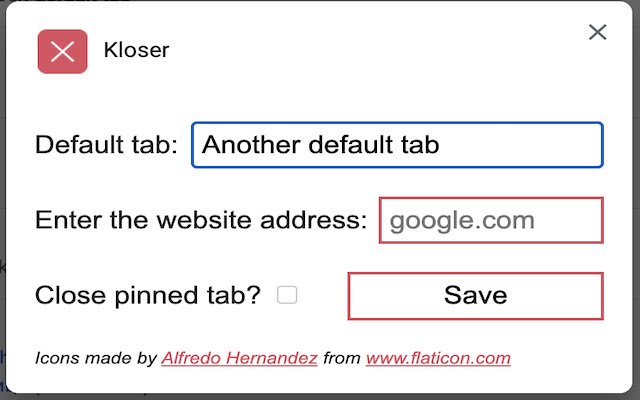 Chrome ウェブストアの Kloser を OffiDocs Chromium オンラインで実行