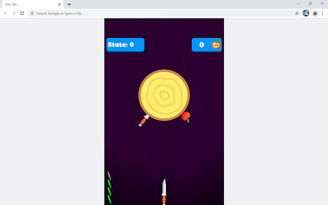 Knife Shooting Game  from Chrome web store to be run with OffiDocs Chromium online