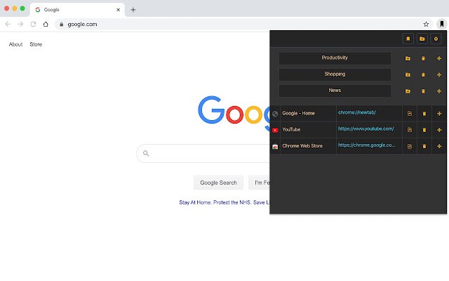 Kolitiri Bookmarks  from Chrome web store to be run with OffiDocs Chromium online