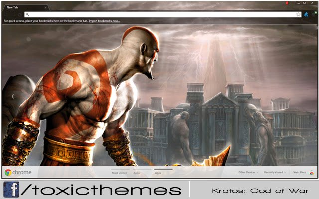 Kratos God of War theme by toxic  from Chrome web store to be run with OffiDocs Chromium online