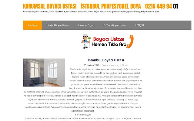 Kurumsal Boyacı Ustası  from Chrome web store to be run with OffiDocs Chromium online