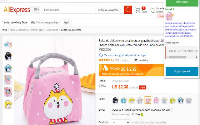 Labelook Addon dropshipping Aliexpress dari toko web Chrome untuk dijalankan dengan OffiDocs Chromium online