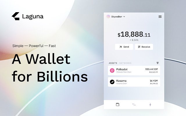 Laguna Wallet  from Chrome web store to be run with OffiDocs Chromium online