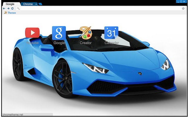 OffiDocs Chromium 온라인에서 실행될 Chrome 웹 스토어의 Lambo Huracan Blue 테마