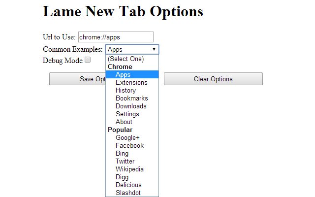 Lamenewtabpage  from Chrome web store to be run with OffiDocs Chromium online