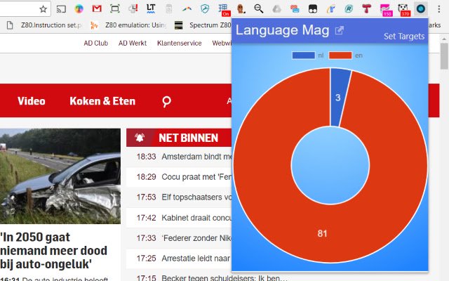 Language Analytics  from Chrome web store to be run with OffiDocs Chromium online