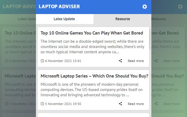 Laptop Adviser New Latest News Update  from Chrome web store to be run with OffiDocs Chromium online