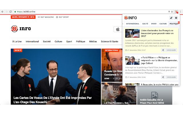 Le 360° info  from Chrome web store to be run with OffiDocs Chromium online