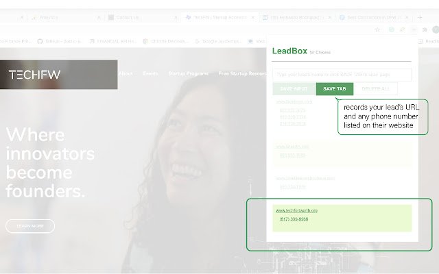 ক্রোম ওয়েব স্টোর থেকে LeadBox অনলাইনে OffiDocs Chromium এর সাথে চালানো হবে