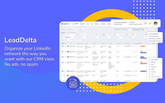 LeadDelta Network Manager for LinkedIn  from Chrome web store to be run with OffiDocs Chromium online