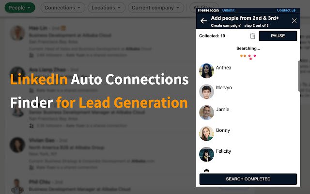 LeadRadar LinkedIn Scraper  Connect Finder  from Chrome web store to be run with OffiDocs Chromium online