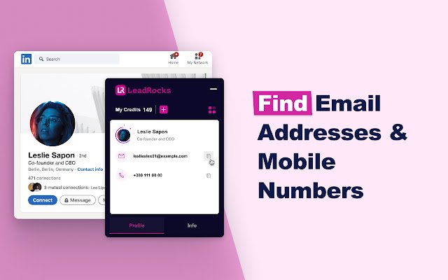 LeadRocks for LinkedIn: Profiles Scanner  from Chrome web store to be run with OffiDocs Chromium online