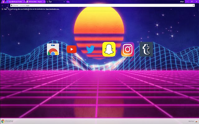 LEAFYISHERE } NEON } RETRO WAVE } 2560X1600  from Chrome web store to be run with OffiDocs Chromium online