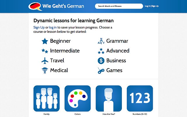 Learn German Wie Gehts  from Chrome web store to be run with OffiDocs Chromium online