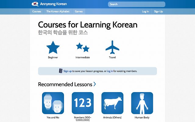 Learn Korean Annyeong  from Chrome web store to be run with OffiDocs Chromium online