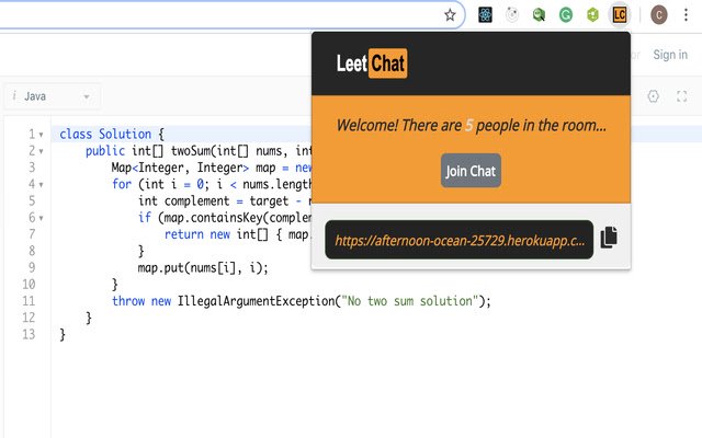 LeetChat for LeetCode  from Chrome web store to be run with OffiDocs Chromium online