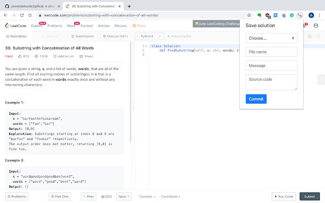 LeetCode2GitHub aus dem Chrome Web Store zur Ausführung mit OffiDocs Chromium online