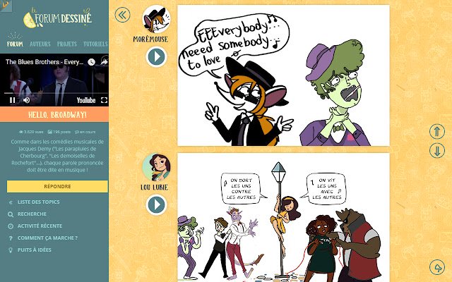 Le forum musical  from Chrome web store to be run with OffiDocs Chromium online