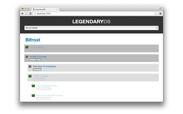 LegendaryDB  from Chrome web store to be run with OffiDocs Chromium online