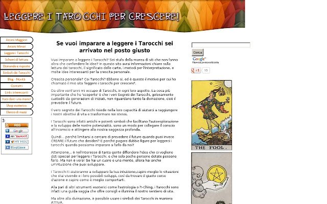 Leggere i Tarocchi per Crescere  from Chrome web store to be run with OffiDocs Chromium online