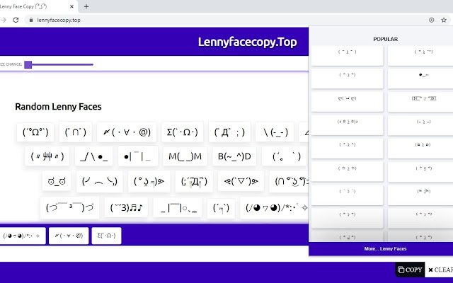 Lenny Face Copy And Paste  from Chrome web store to be run with OffiDocs Chromium online